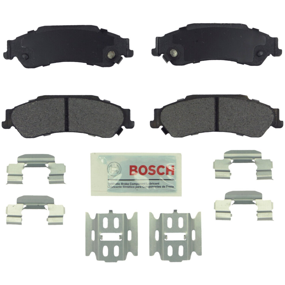 Bosch Be729h Ceramic Disc Brake Pad Set With Hardware - Compatible With Select Chevrolet Blazer S10; Gmc Jimmy Sonoma; Isuzu Hombre; Oldsmobil Blue 077212005772