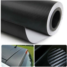 3D-Kohlefaserfolie, Köperbindung, Vinylfolie, Rollenverpackung (24"" x 60"" schwarz)