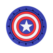Plasticolor 000653R01 Marvel Captain America Auto Car Truck SUV Cup Holder Coaster 2-Pack BLUE