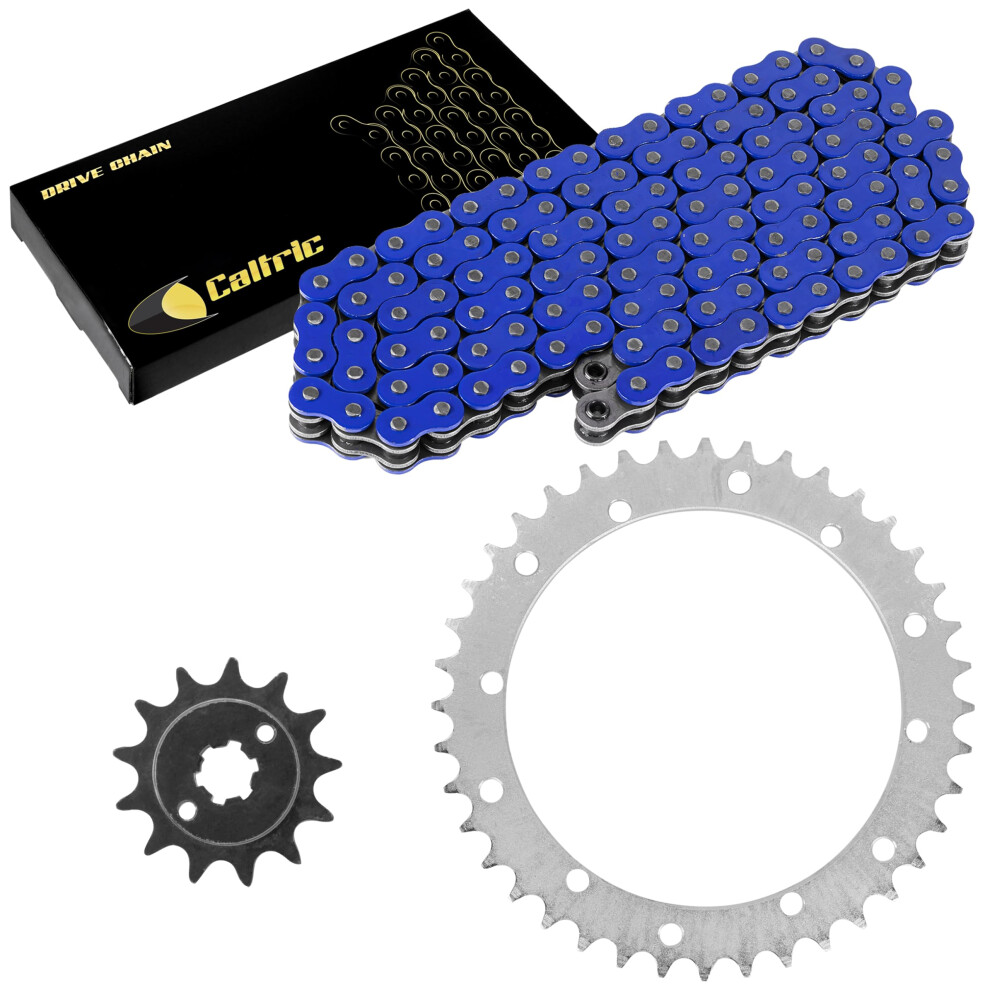 Caltric Oring Drive Chain & Sprockets Kit Compatible With Yamaha Blaster 200 Yfs200 Yfs200 19882006 Blue 888552339973