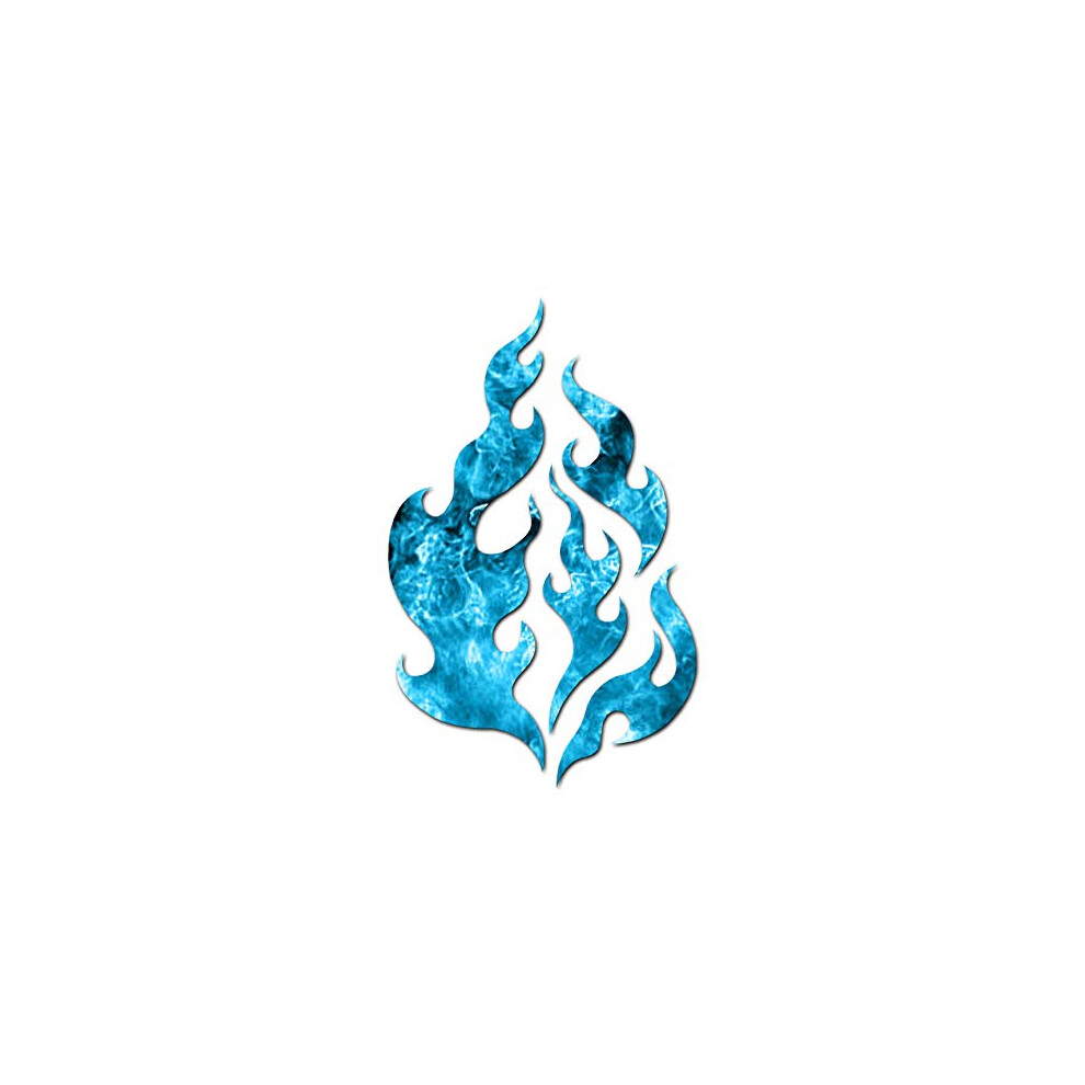 Fire Flames Art - Vinyl Decal Sticker - 3.75"""" X 6"""" - Flames Blue 7426129655656