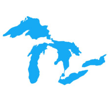 Adesivo Great Lakes Michigan Decalcomania per auto Vinile impermeabile resistente per paraurti Windows Laptop Bottiglie d'acqua o refrigeratori (
