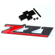 Yoaoo 1x mat sort rd gitter Z71 Emblem Badge kompatibel med Silverado 1500 2500Hd Sierra Tahoe Suburban 3D