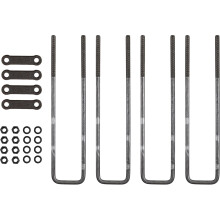 K?bere Produkter UB623518 18 tommer U-bolts?t med firkantet b?jning 4 komplette U-bolts?t 5/8"""" bolt 1/2"""" x 4 1/4"""" Tie Bars Grade 5 Equivalent