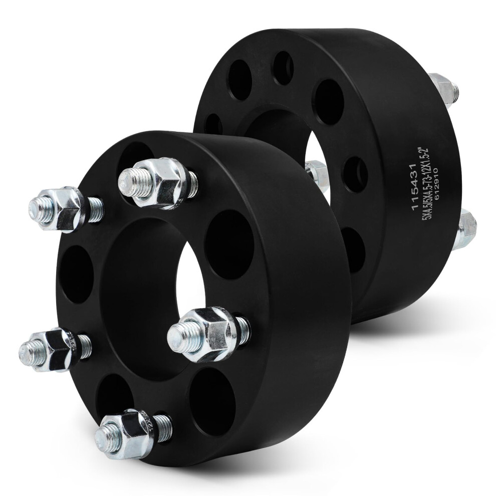 SCITOO 2X 2 inch 5 Lug Wheel Spacers 50mm 5x4.5 to 5x4.5 5x114.3 to 5x114.3 12x1.5 73mm WO Lip Fit for Genesis for Pickup for Talon