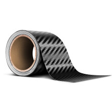 VViViD Dry Carbon Fiber Detailing Vinyl Wrap Tape 2 Zoll x 20 Fu Rolle DIY (Schwarz)