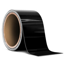 No-More chromschwarze Vinyl-Overlay-Wrap-Verdunkelungsstreifen, 2 Zoll x 20 Fuß, Rolle zum Selbermachen (Hochglanzschwarz)