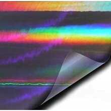 VViViD Black Holographic Chrome Vinyl Wrap Rainbow Finish Roll DIY Air-Release Adhesive Film (3ft x 5ft)