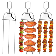 3 Stück 3-Edelstahl-Kabob-Spieße zum Grillen