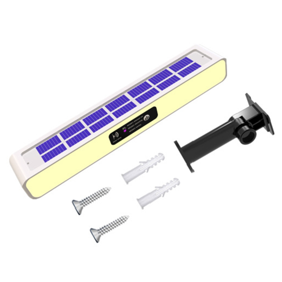 Solar Flashing Red and Blue Roadblock Lights,White Shell Warm Light-image-OPC-PJY9BT7-NEW