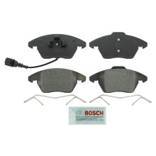 BOSCH BE1107H Modr sada polometalickch kotoucovch brzdovch desticek s hardwarem - kompatibiln s Select Audi A3 TT; Volkswagen Beetle CC Eos Golf