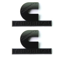 Yoaoo 2Pack OEM Cern odznaky Cummins Turbo Emblem Kompatibiln s 2500 3500 matnmi emblmy 4,5"" x 2,9""""