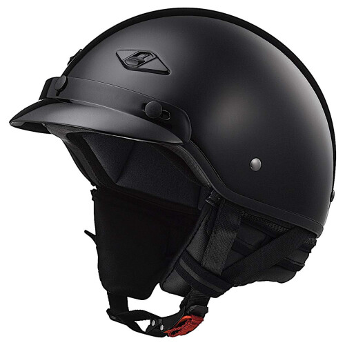 Motocyklov polovicn helma LS2 Bagger (leskl cern  mal)