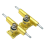 Fingerskateboard mit neuem Hanger und Base Gold 1