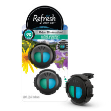 Refresh Your Car Mini Diffuser Car Air Fresheners Alpine Meadows / Summer Breeze Scent 2 Pack
