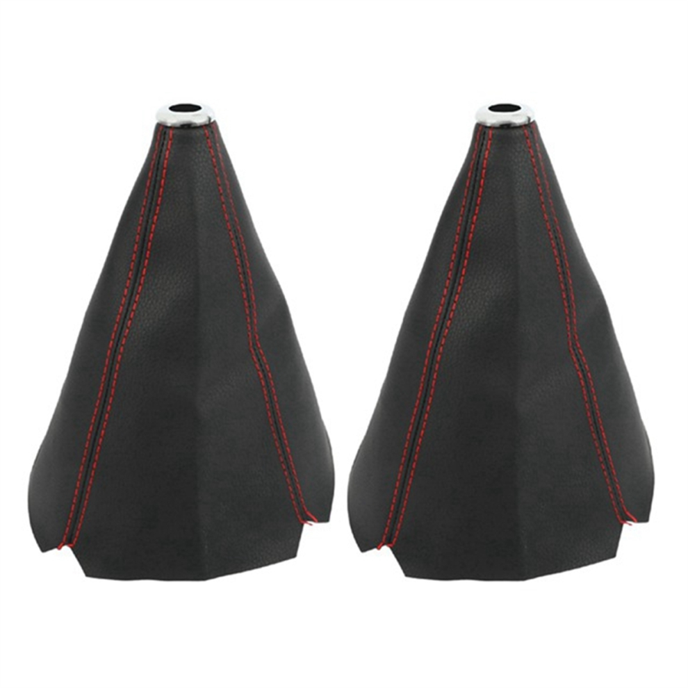 2Pcs Universal Auto Manual Gear Shift Knob Boot Dust-Cover 4853609506369