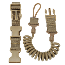 Sicherheitsseil, elastisches Schlüsselanhänger-Lanyard, Khaki