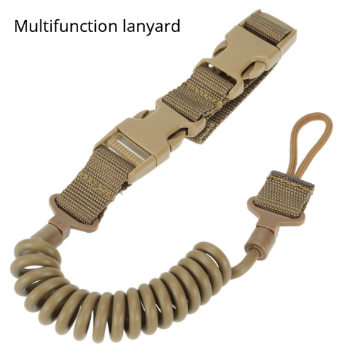 Sicherheitsseil, elastisches Schlüsselanhänger-Lanyard, Khaki 2