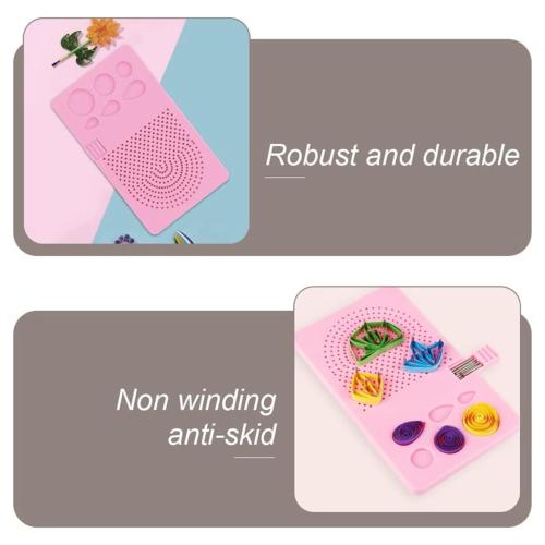 Guide Quilling Board Quilling Knitting Board Paper Grid Guide Pink 2
