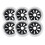 Inline Skate Wheels 6 Pack, 90mm 100mm 110mm Replacement Roller Blade Wheels, 85A White Roller Skate Wheels 1