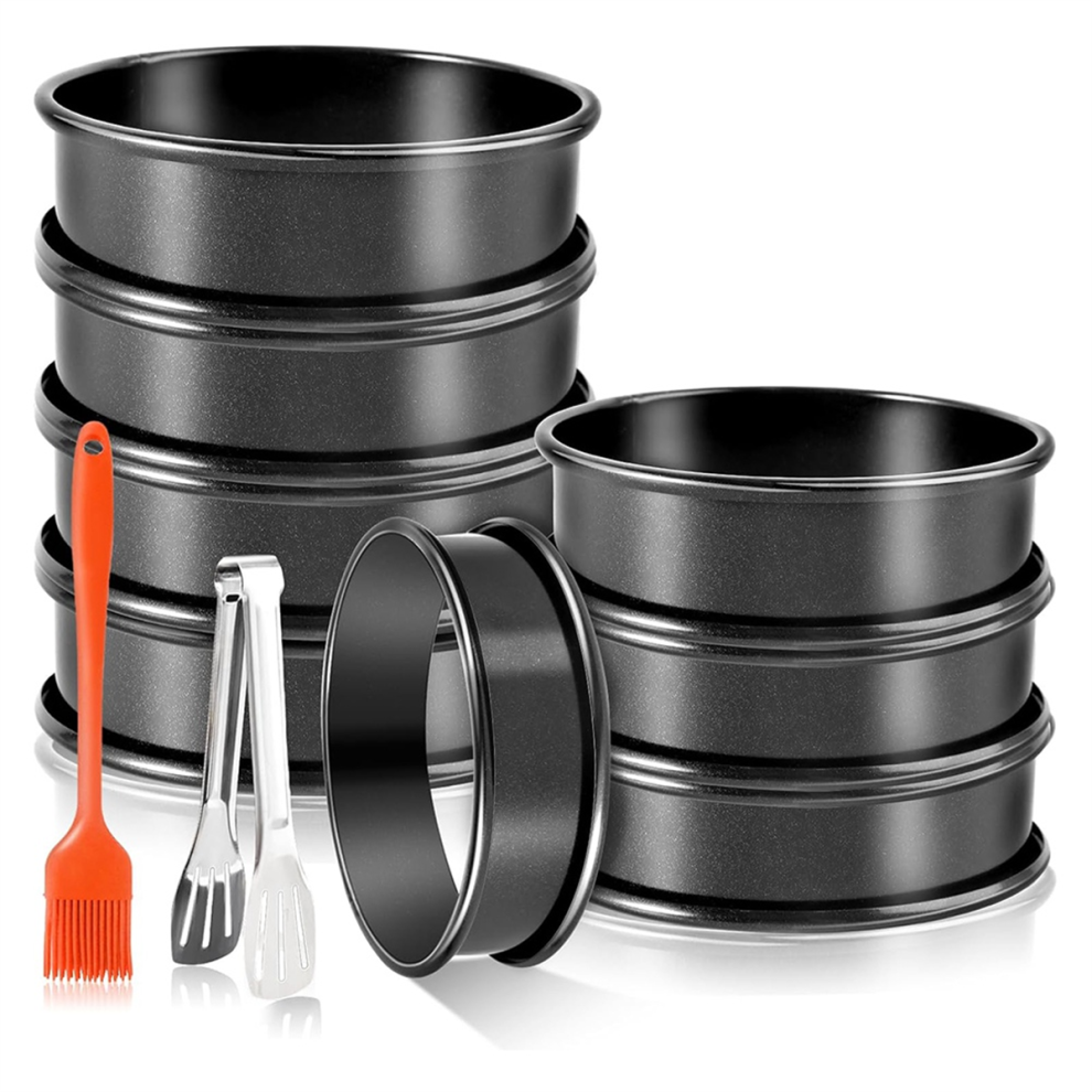 8Pack Nonstick English Muffin Rings, 4inch+3.15inch Crumpet Rings-image-OPC-PJY9KYZ-NEW