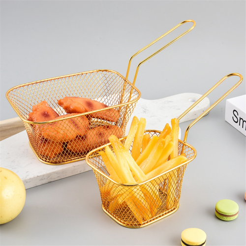quadratischer Ölfilter Frittierkorb Snackgeschirrkorb klein 2