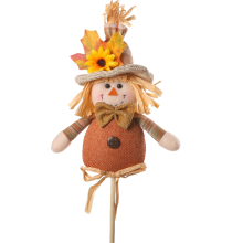 4PCS Thanksgiving Dekorationen Ernte Saison Vogelscheuchen Stick Puppe