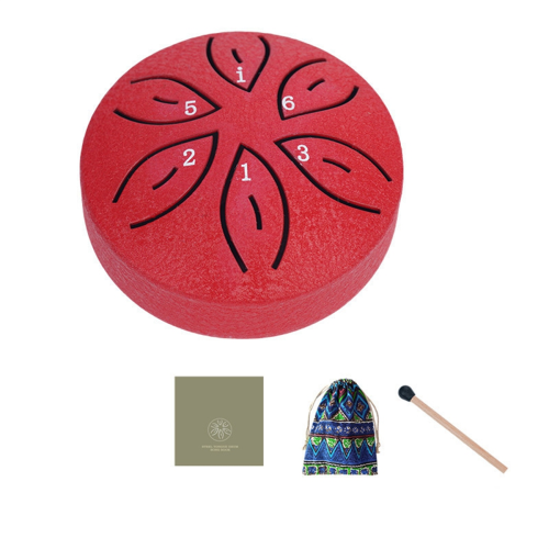 Orff Instruments Crafts Mini-Hohltrommel, 7,6 cm, 6 Töne, Rot 1