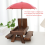 Wooden Squirrel Feeder Bird Pet Dining Table Bench 4