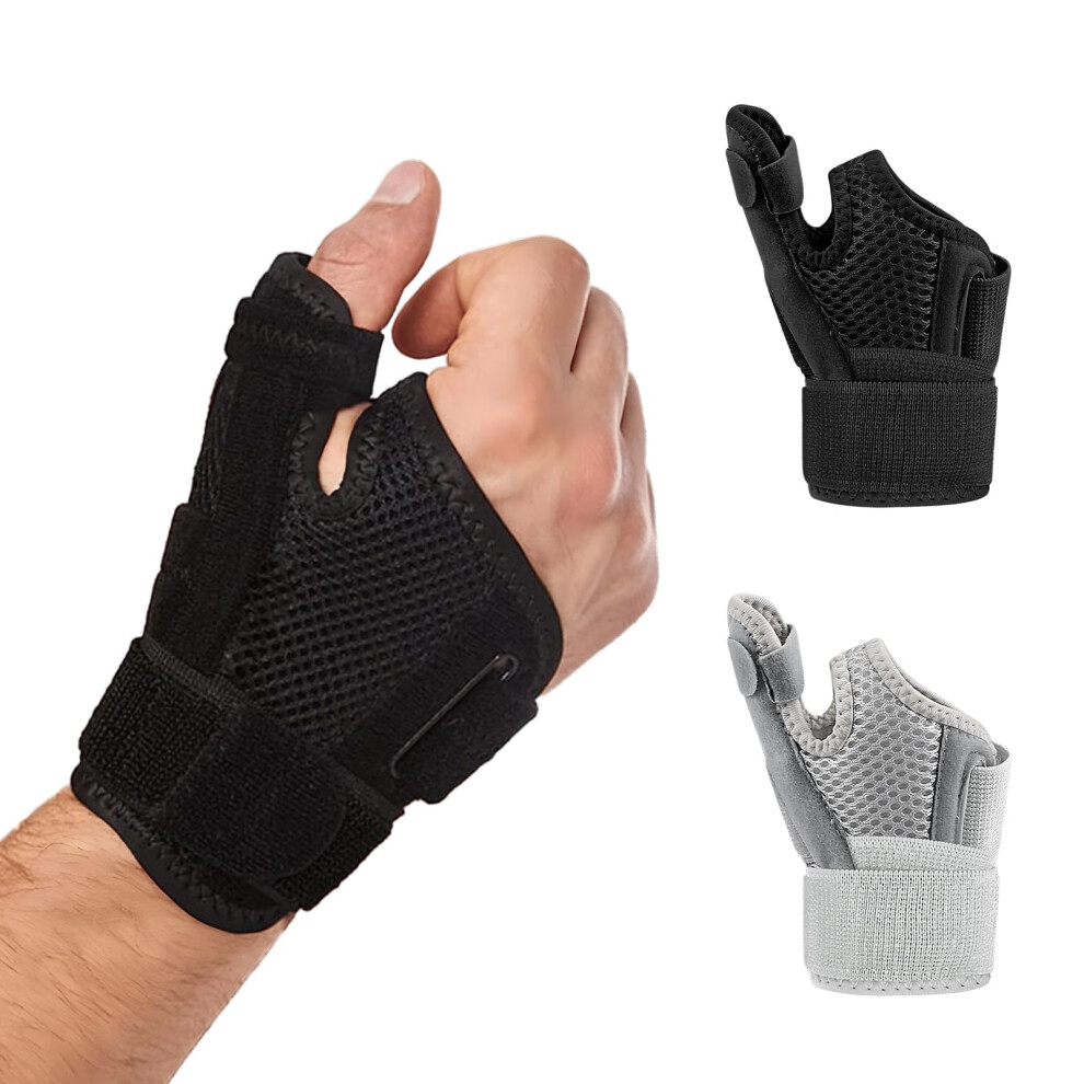 Hand Bandage Left Thumb Orthosis Right Thumb Splint Breathable Soft Double Compression Strap for Left and Right Hands