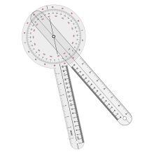 Digitales Goniometer 360 Grad, Goniometer Physiotherapie - 12 Zoll