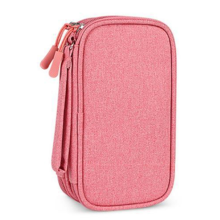 Reise-Organizer für USB-Kabel, Headsets & Zubehör Pink