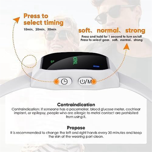 Electric EMS Sleep Aid Watch,Motion Sickness Bands,White