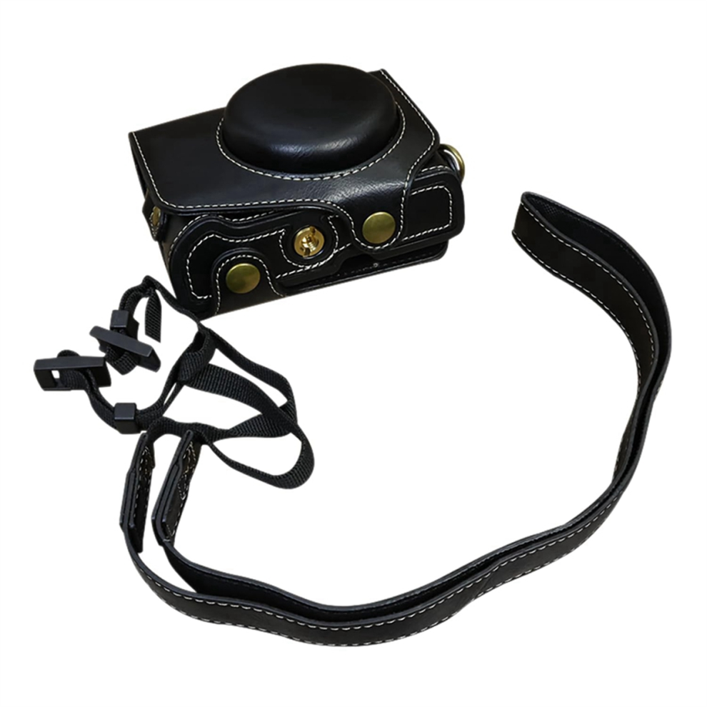 Pu Leather Camera Bag Camera Bag Leather Case With Shoulder Strap A 4854137584867