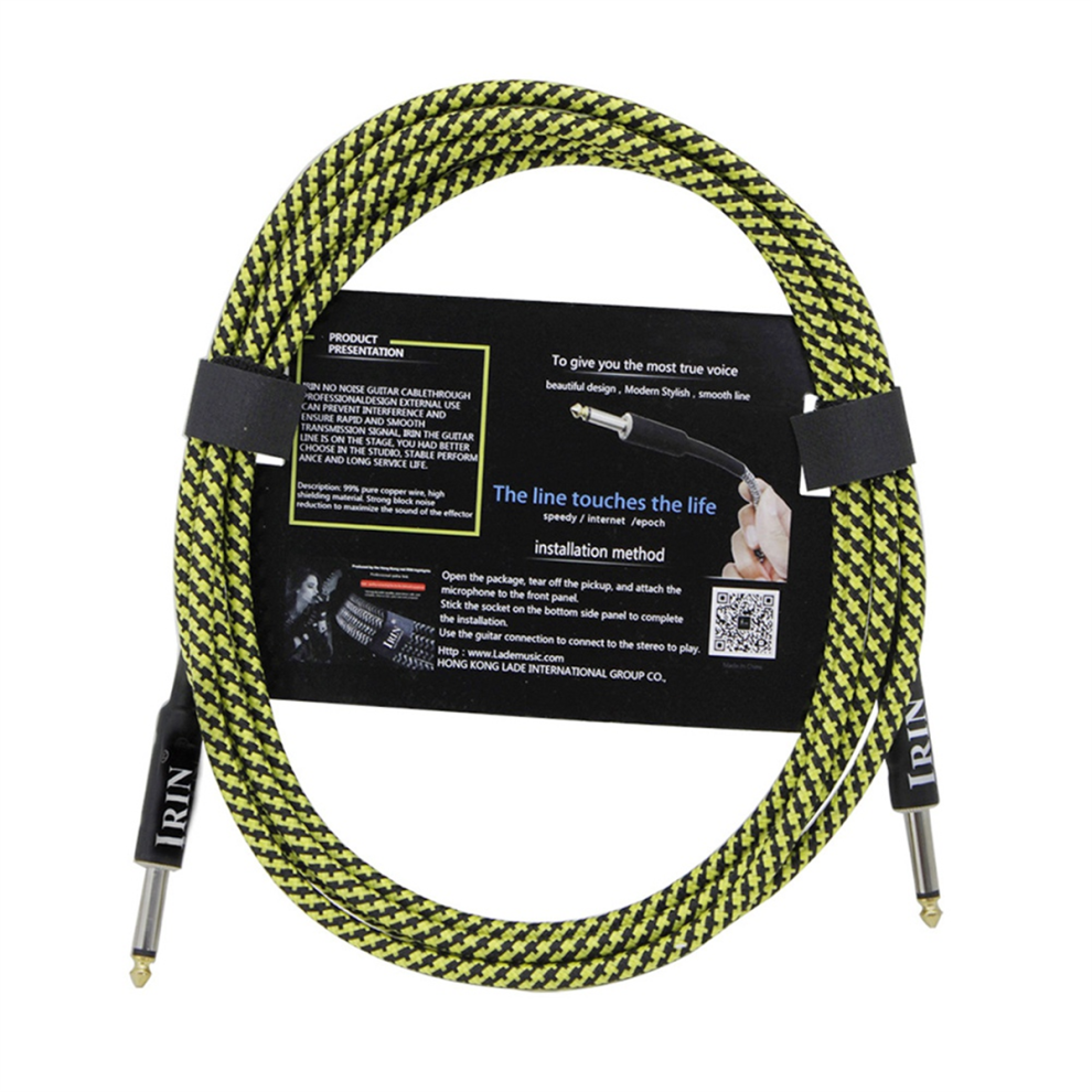 Guitar Musical Instrument Cable Audio Cable Yellow & Black-image-OPC-PJY9X5C-NEW