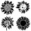 Sunflower Decal 4 Pack: Ruzn slunecnice (cern mal ~3,5"""") 1
