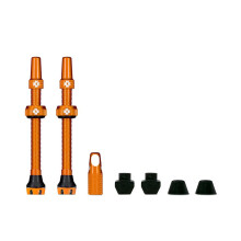 Muc-Off Vlvulas Tubeless V2 Naranja 44mm - Vstagos de vlvulas sin cmara con herramienta de extraccin de ncleo de vlvula para neumticos si