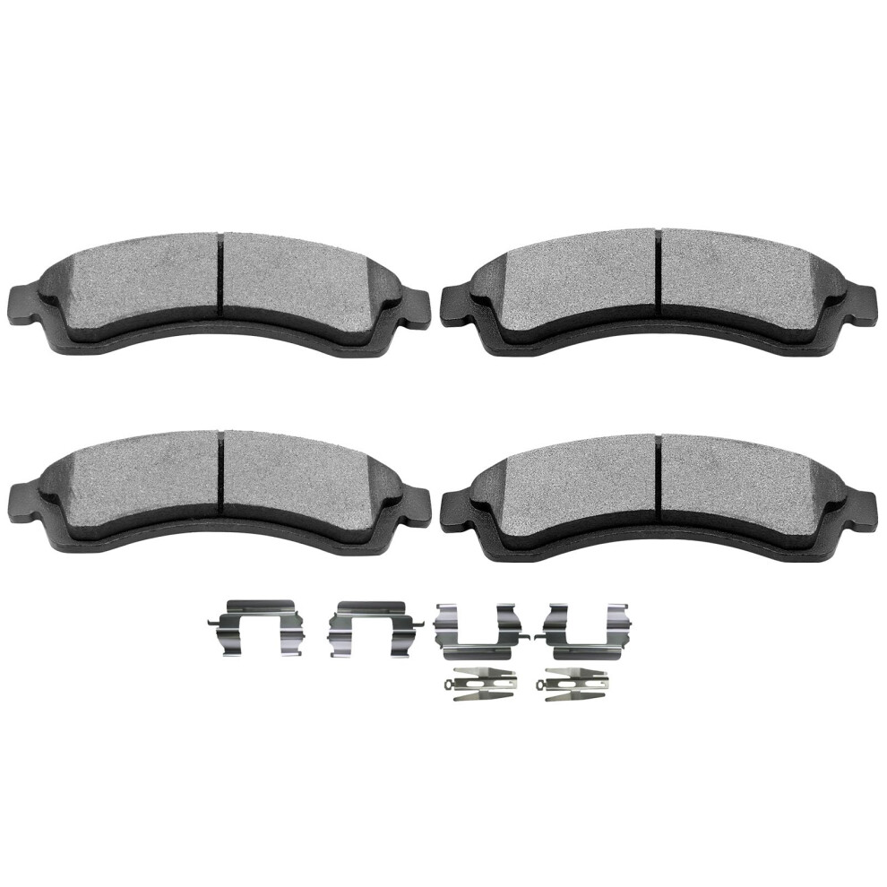 Ceramic Brake Pad Kit Scitoo Brake Pads Front Fit For Buick Rainier For Chevy Ssr/Trailblazer Ext For Gmc Envoy/Jimmy For Gmc Envoy Xl/Xuv For Isuzu 198519877555