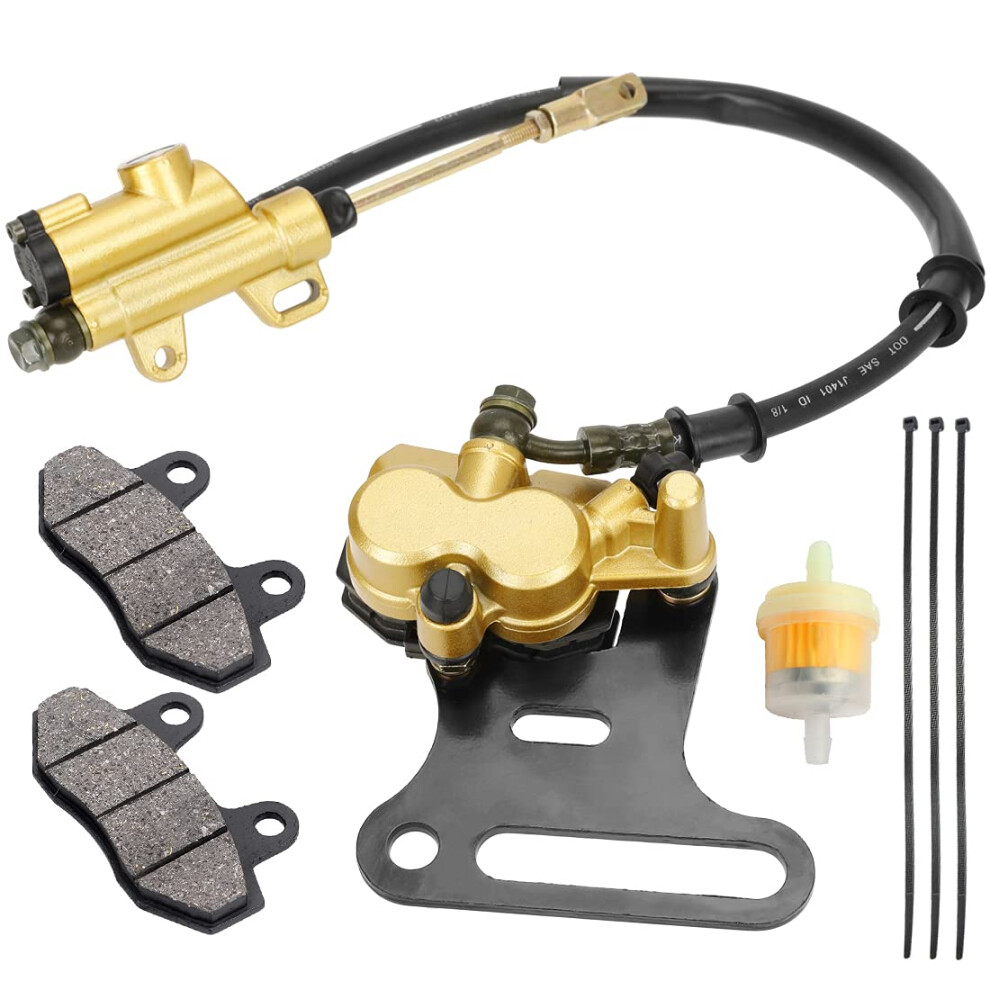 Fvrito 12Mm Rear Disc Hydraulic Brake Master Cylinder Caliper Assembly Pad For 70Cc 90Cc 110Cc 125Cc 140Cc 150Cc Ssr Apollo Taotao Coolster Roketa Sd 676055482155