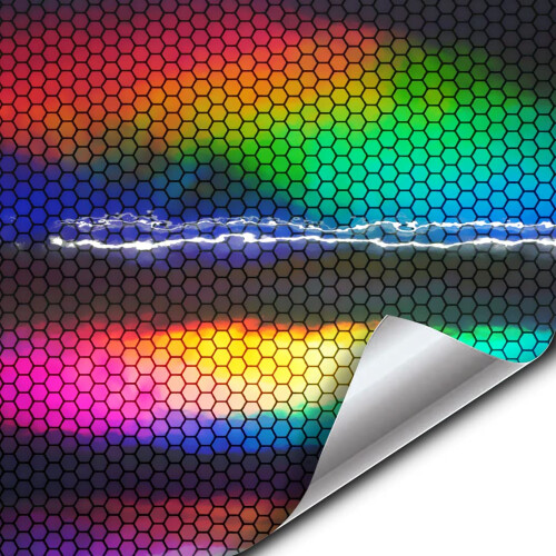 VViViD+ Hex Olografico Chrome Car Wrap Vinyl (3ft x 5ft)