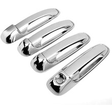 Aoned Poigne de porte latrale chrome pour Dodge RAM 1500 2500 3500 2002-2008 / Dodge Dakota 2005-2011 / Durango 2004-2009