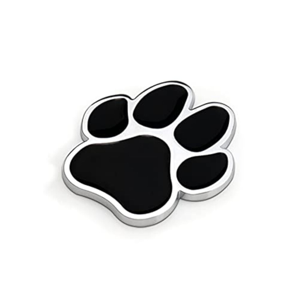 Paw Print Car Decal 3D Chrome Dog Paw Footprint Metal Sticker For Auto Motorcycle 732688305442