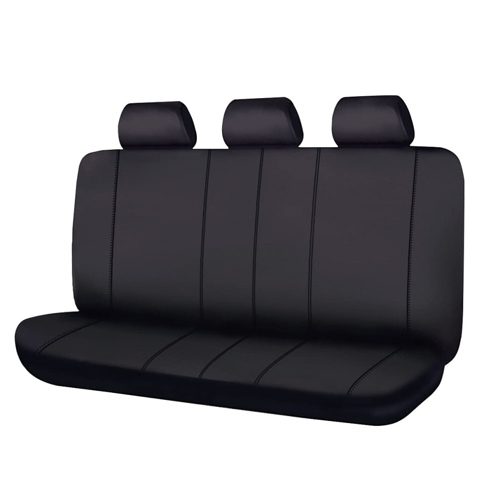 Flying Banner Rear Bench Car Seat Covers Car Seat Protectors Split 40/60 50/50 60/40 (Solid Value) Black 718255277695