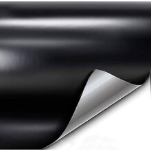 VViViD+ Pellicola adesiva premium in vinile nero satinato (2,5 piedi x 5 piedi)