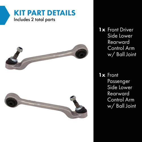 TRQ Front Lower Control Arm with Ball Joint Set Compatible with 12-20 BMW 1