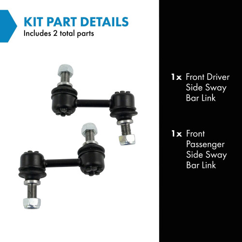 TRQ Front Sway Bar Stabilizer Link Set Compatible with 2007-2014 Acura TL 1