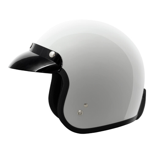 VCAN V85C 3/4 open motorhelm DOT goedgekeurd (glanzend wit medium)