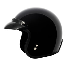 VCAN V85C 3/4 open motorhelm DOT goedgekeurd (glanzend zwart klein)