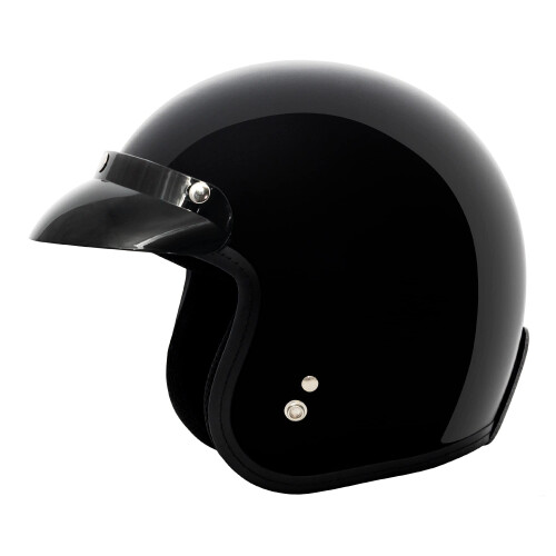 Motocyklov prilba VCAN V85C 3/4 Open Face Schvleno DOT (leskl cern mal)