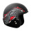 VCAN V85C 3/4 open motorhelm DOT goedgekeurd (matzwart Phoenix groot) 2